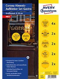 AVERY Zweckform Klebeetiketten Corona, rund, gelb, beschreibbar, 12 Stück - Bild 1