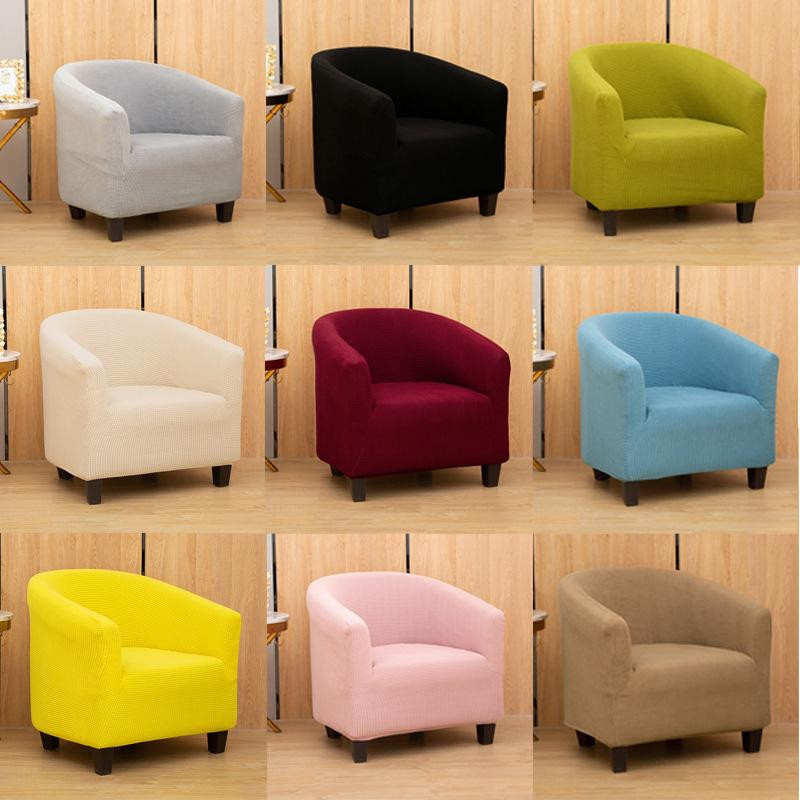 Yiran Furniture Jacquard Stretch Club Sofabezug für Einzelsessel in Grün, Plain Design - Bild 2