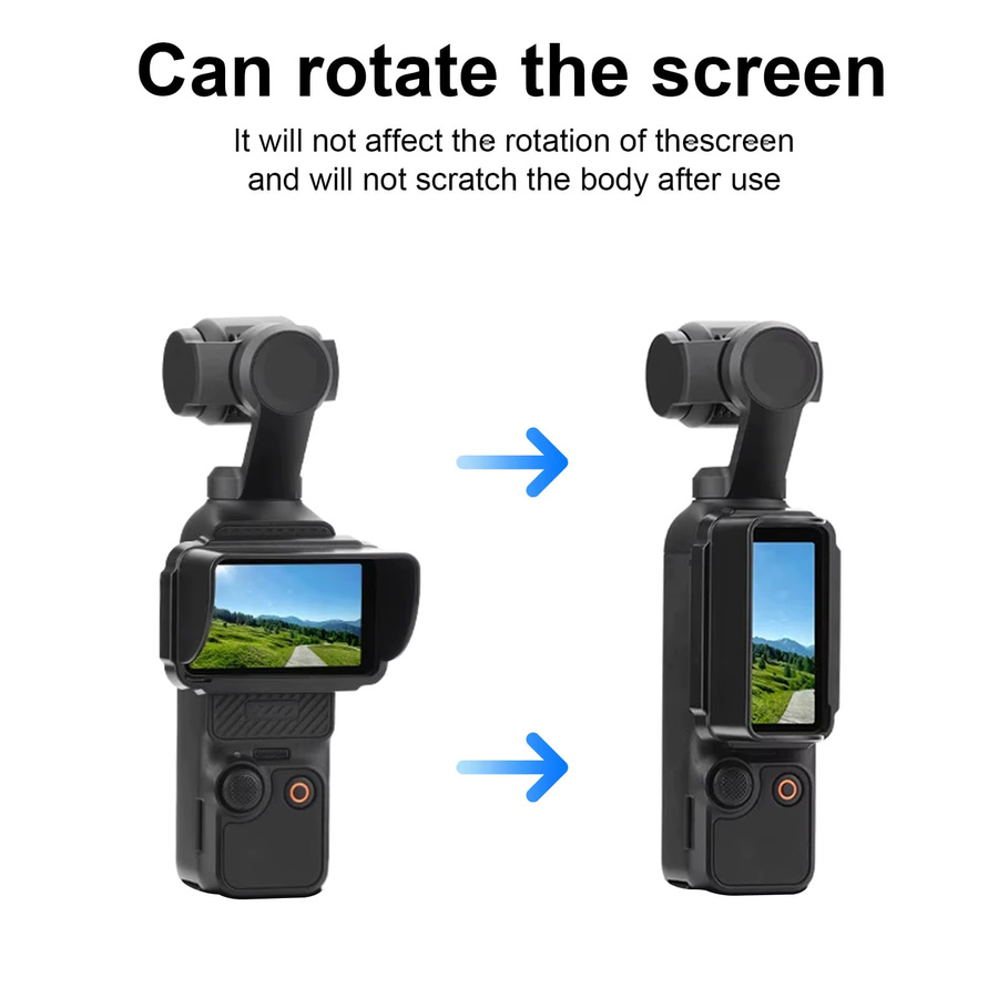 DJI Osmo Pocket 3/4 Bildschirm-Sonnenschutz in Schwarz aus hartem ABS für verbesserte Sichtbarkeit bei hellem Licht - Bild 4