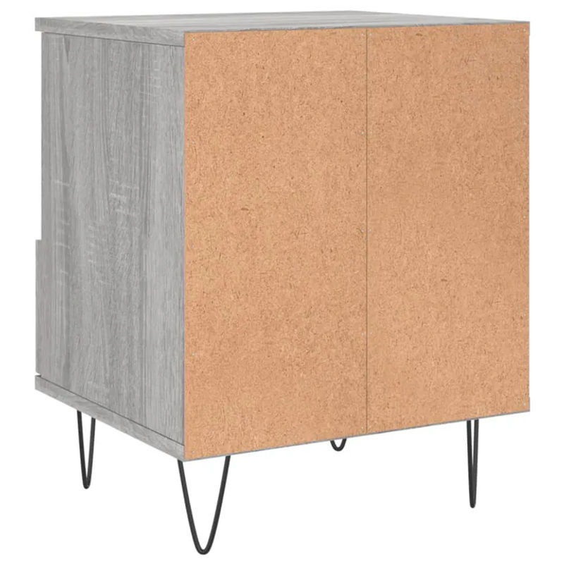 Vidaxl Nachttisch in Sonoma-Eiche Grau, Modernes Design aus Holzwerkstoff und Metall, B/T/H: 40 x 35 x 50 cm - Bild 6