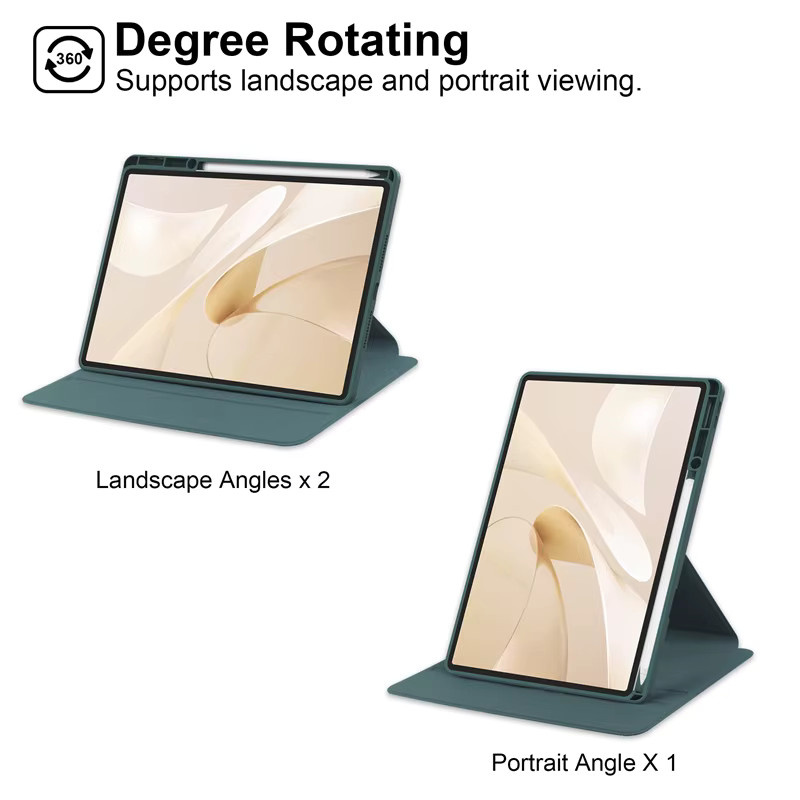 Lenovo Tab P11 2nd Gen 2023 TB350XU/FU 11,5 Zoll Schutzhülle mit Stifthalter und 360 Grad Rotation, Acryl Case, Transparent - Bild 2