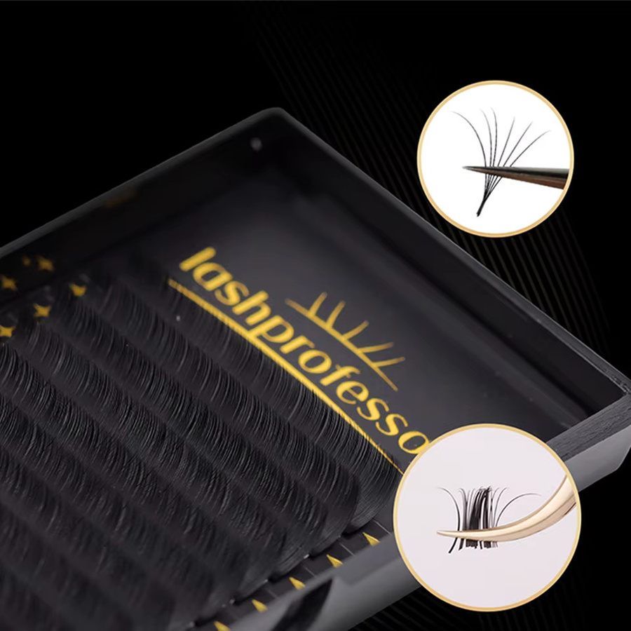 Lashprofessor Wimpernverlängerung, 16 Reihen, 5–20 mm, künstlicher Nerz, matt, Black - Bild 2