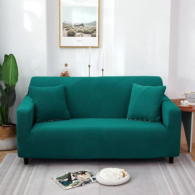 Housmife Elastischer Sofabezug aus Polarfleece für 1-Sitzer, Grün, Breite: 90-140 cm - Bild 1