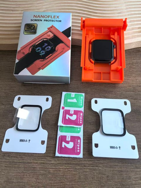 Apple Displayschutzfolie mit Werkzeug und Box, Silikon, Unisex - Bild 1