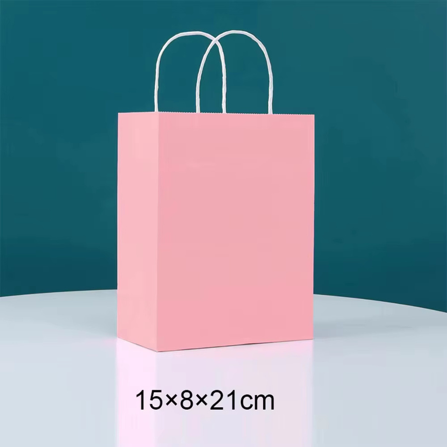Bunte Geschenktüten aus Kraftpapier mit Griffen für Geburtstage, Hochzeiten und Partys - Bild 2