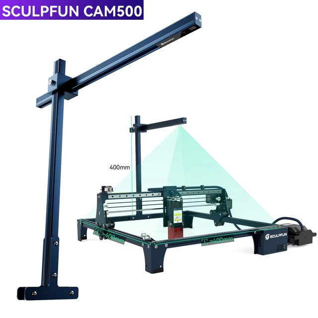 SCULPFUN CAM500 Positionierungskamera mit 5MP und 120° Weitwinkelobjektiv für S6, S9, S10 und S30 Lasergraviermaschinen in Schwarz - Bild 1