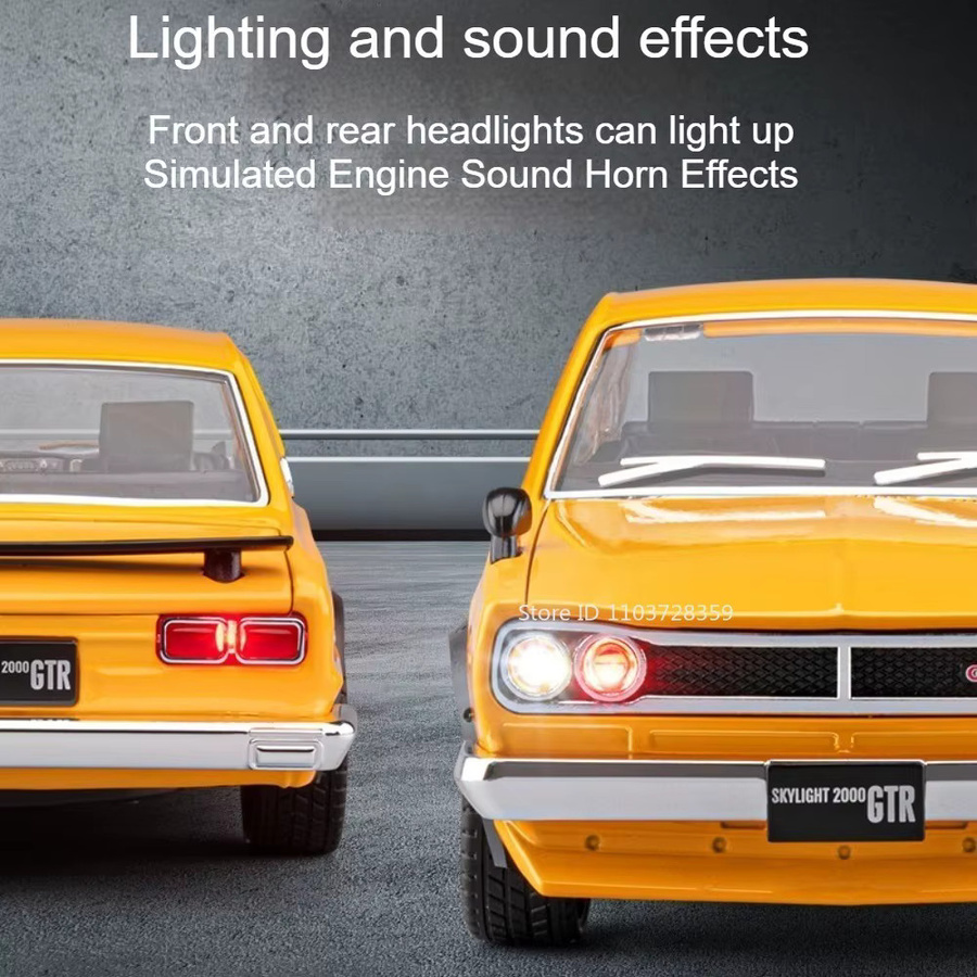 RMZ City Skyline GTR Miniaturmodell Sportwagen, 1:22, mit Sound und Licht - Bild 2