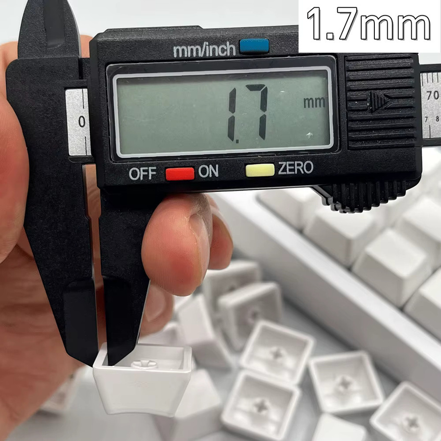 KOYDing Tastenkappe für mechanische Tastaturen aus ABS-Material in Weiß, OEM R3 Profil, MX kompatibel - Bild 4