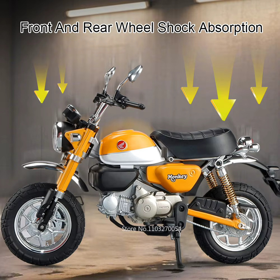 Honda 1:9 Honda Monkey R NineT, Miniatur-Motorrad-Legierungsmodell, mit Licht und Sound - Bild 3