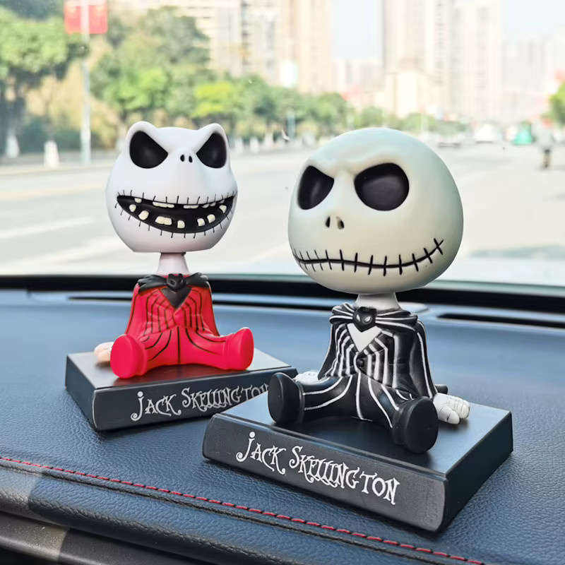 Disney Nightmare Before Christmas Jack Skellington Wackelkopf-Puppe, PVC Sammlerstück Modell Spielzeug - Bild 3