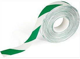 Durable Bodenmarkierungsband selbstklebend, zweifarbig grün/weiß, 30 m Länge - Bild 1