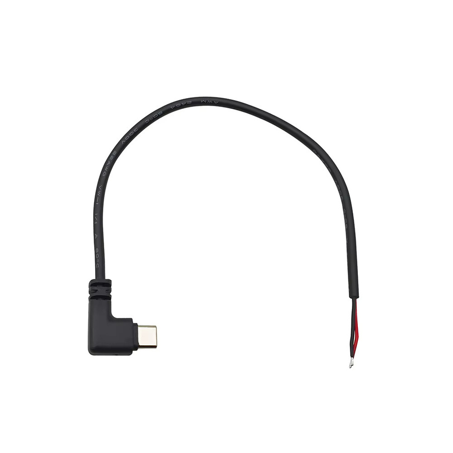 USB-C auf 2-Pin/4-Pin Verlängerungskabel mit 90 Grad Stecker und offenem Drahtende in Schwarz - Bild 2