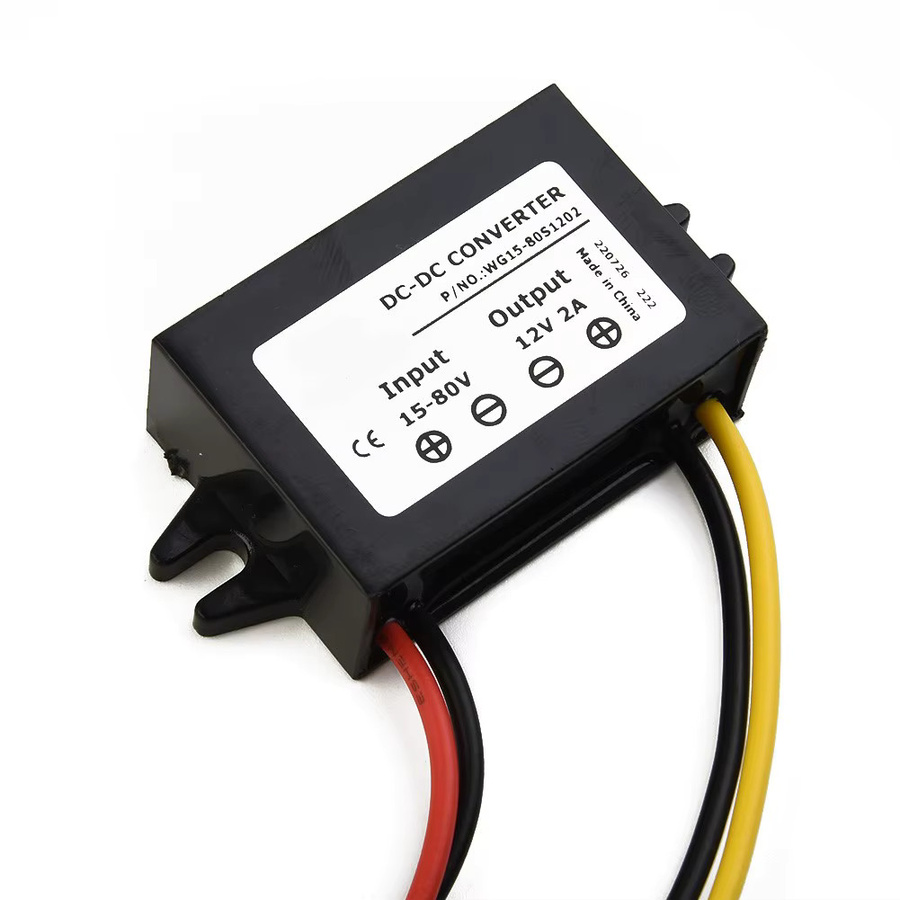 DC-DC Step Down Modul Konverter Schaltregler 15V-72V zu 12V 2A 24-36W Schwarz B/H/T: 6,3 x 3,2 x 1,8 cm - Bild 4