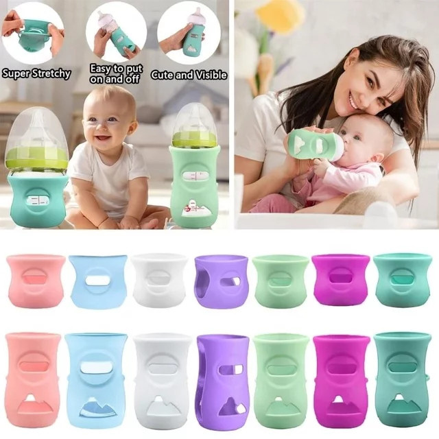 Philips Avent Silikon-Flaschenhüllen für Natural Glas-Babyflaschen, Farbe: Weiß - Bild 1