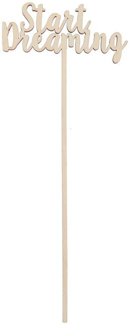 Rico Design Holzpicker Start Dreaming aus Holz, Höhe: 27 cm, Breite: 6,5 cm - Bild 1