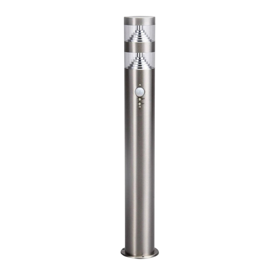 Lindby LED Außenleuchte Lanea 9988010 mit Bewegungsmelder in Alu-grau und Edelstahl, modern und spritzwassergeschützt - Bild 2
