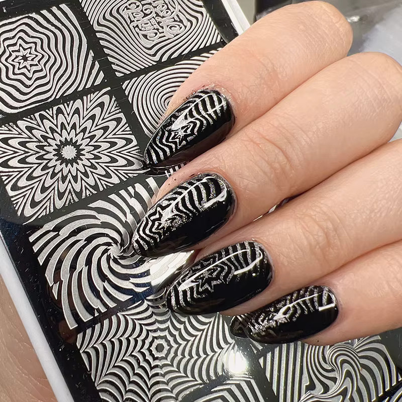 Xmq Nail Art Stempelplatten, Blumen Vorlage, Glänzend - Bild 4