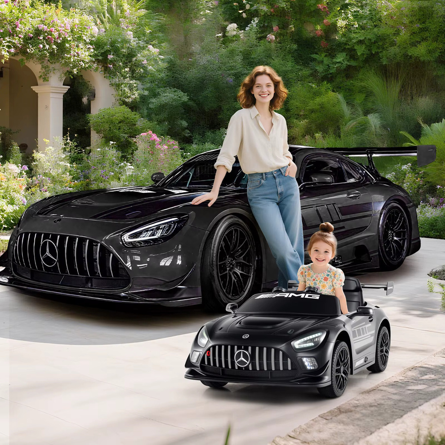 GOFLAME Mercedes-Benz Elektroauto für Kinder, 12 V, mit Fernbedienung, LED-Lichtern & Musik, ab 3 Jahre - Bild 2