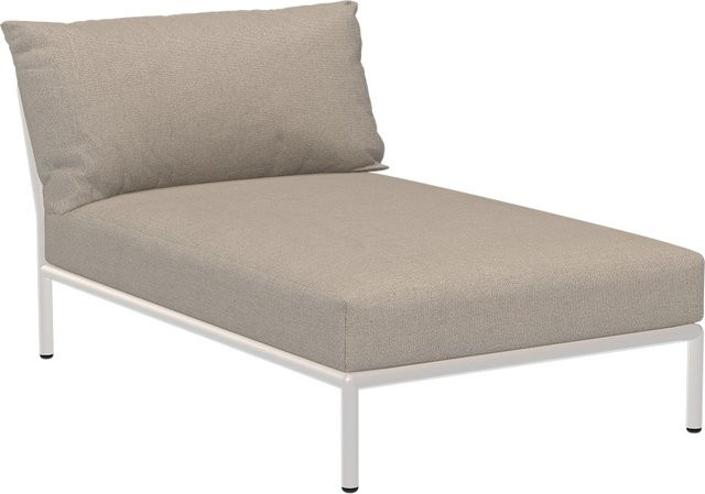HOUE Level 2 Chaiselongue mit Kissen in Ash und Gestell in Muted White - Bild 2
