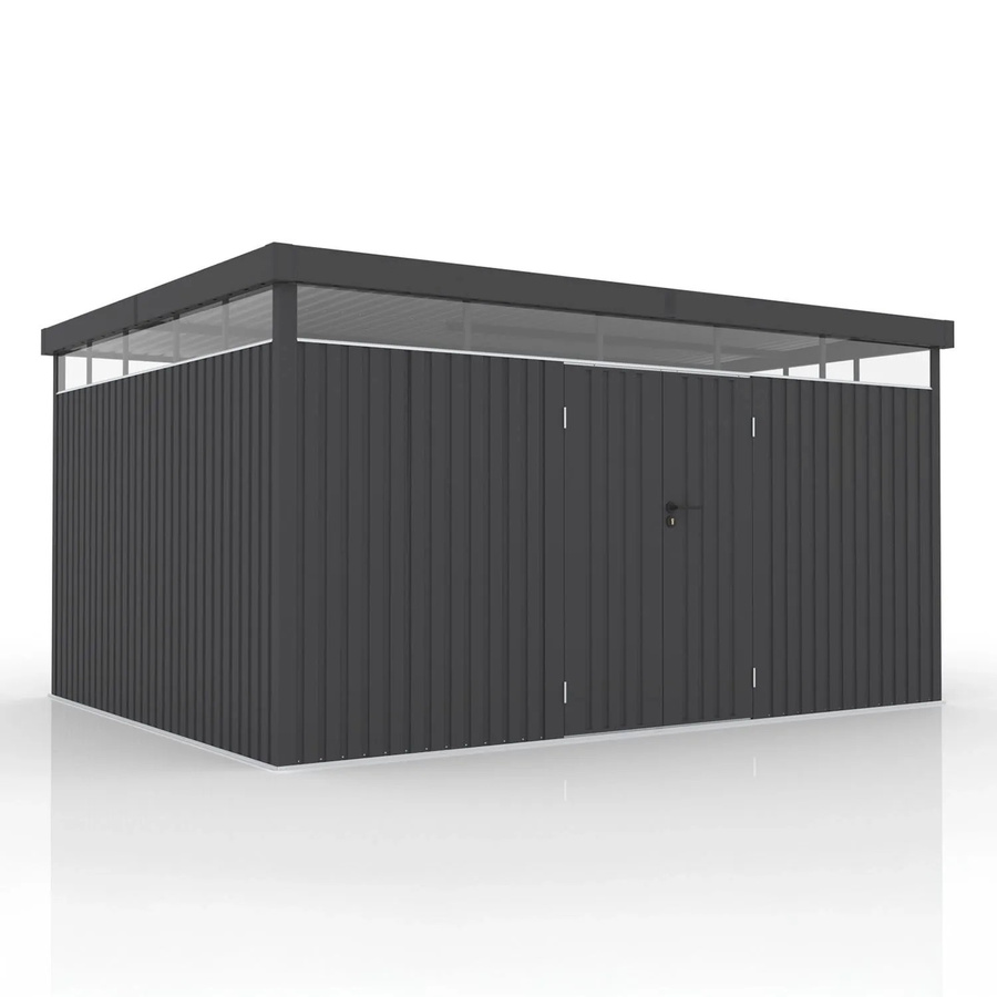 Juskys Gerätehaus Luzern XL Metall Geräteschuppen Anthrazit 12 m² - Bild 3