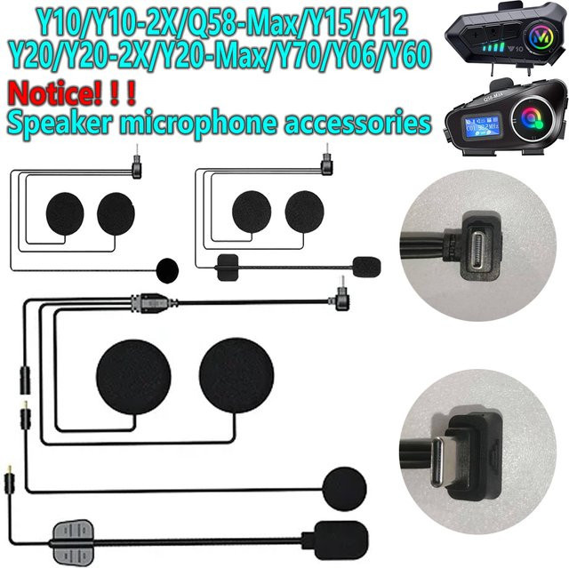 Kankeirr Bluetooth Helm-Headset Intercom-Mikrofon Zubehör für Voll-, Halb- und 3/4-Helme in Schwarz und Beige - Bild 1