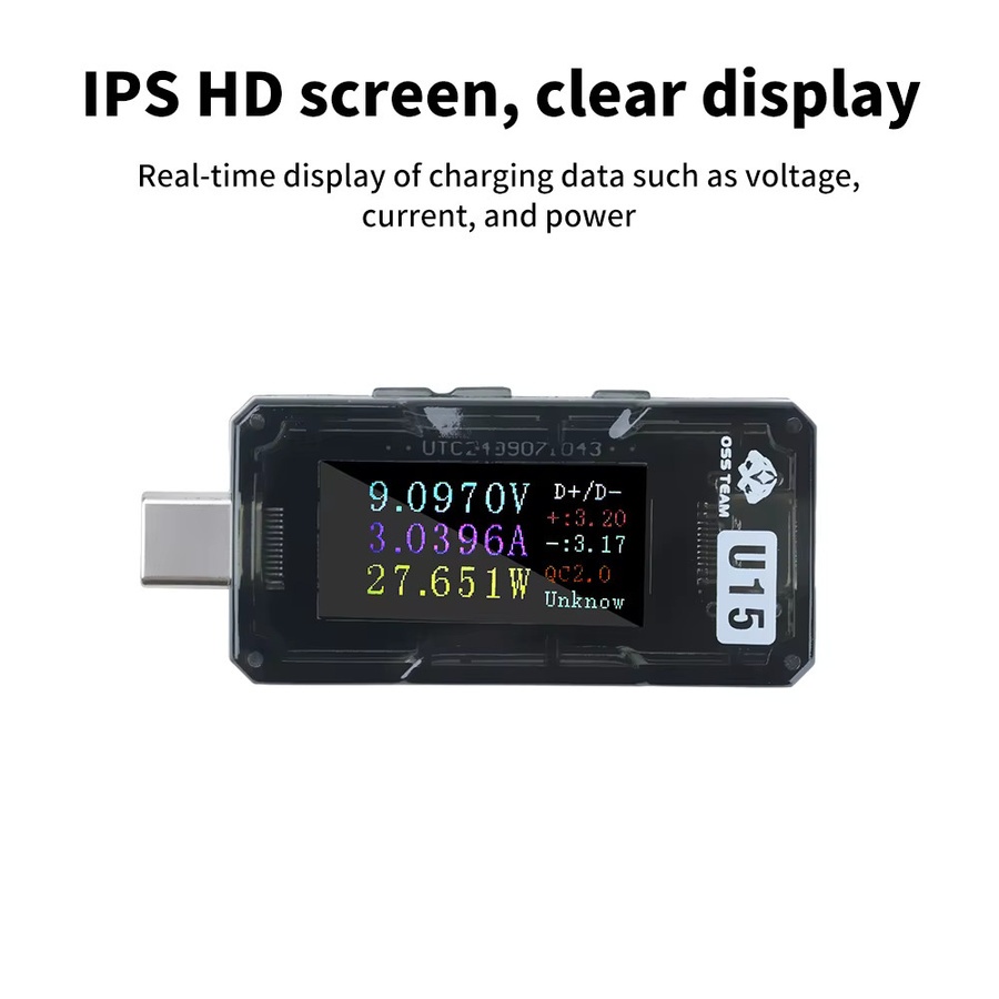 Aideepen DC4-25V Schnellladetester Typ C USB PD QC2.0 QC3 Hochpräziser Spannungs- und Strominspektions-Trigger-Kapazitätstester - Bild 4