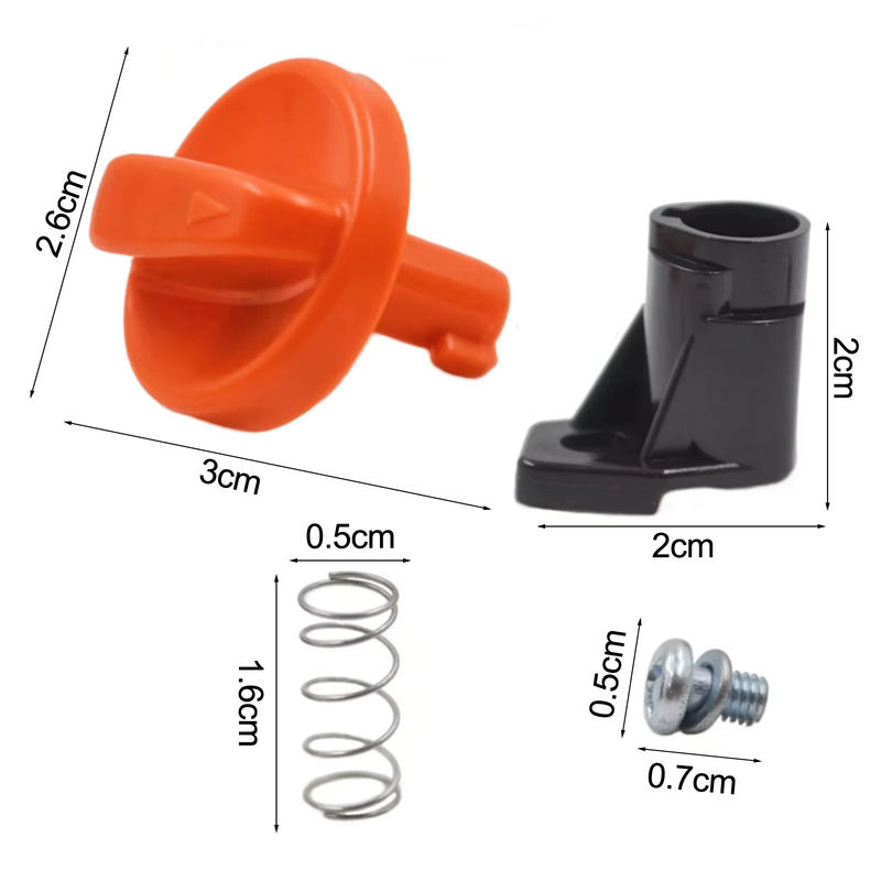 Vibratite Choke-Knopf-Set in Orange für FS91 FS111 FS131 HT102 HT131 HT132 KM131R 4180 180 9500 Weedeater Pole Saw Pruner Ersatzteile - Bild 3