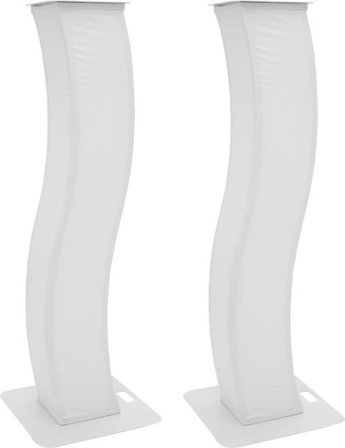 EUROLITE Stage Stand 150cm geschwungener Stativ 2er Set mit Cover und Tasche, weiß - Bild 1