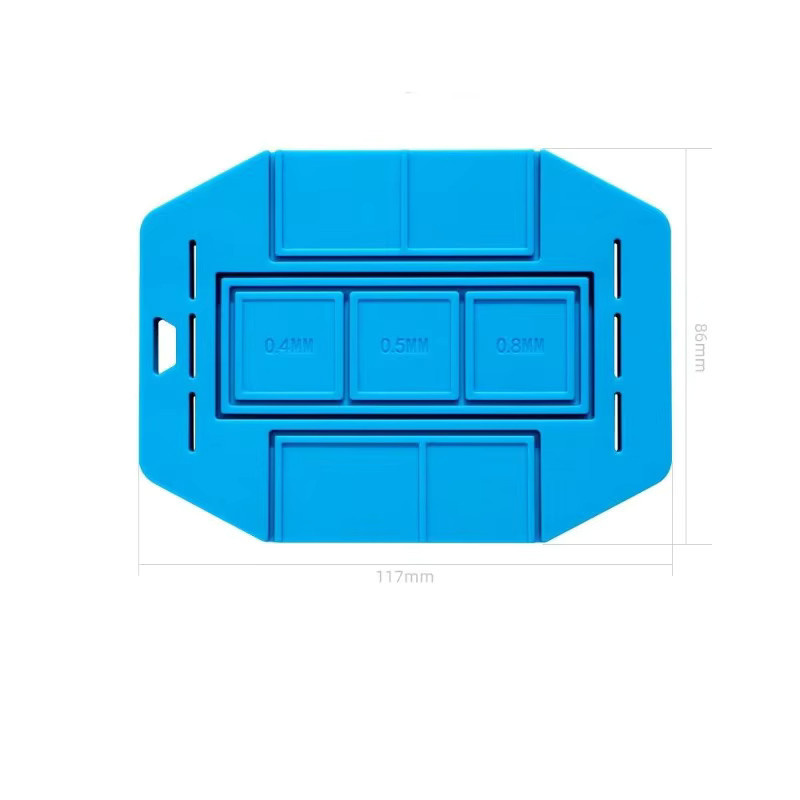 KRIOCY Isoliermatte aus Silikon mit Magnetfuß für CPU IC Chip Löten und Reballing in Blau - Bild 2