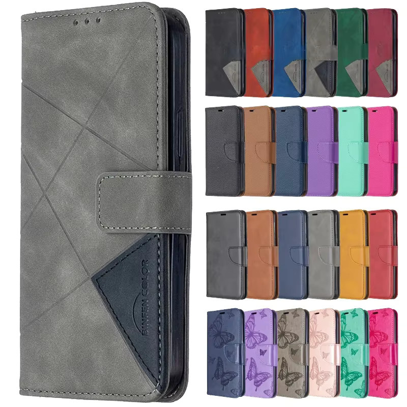 Leder-Brieftasche Flip Case für Samsung Galaxy A54 5G in Grau - Bild 1