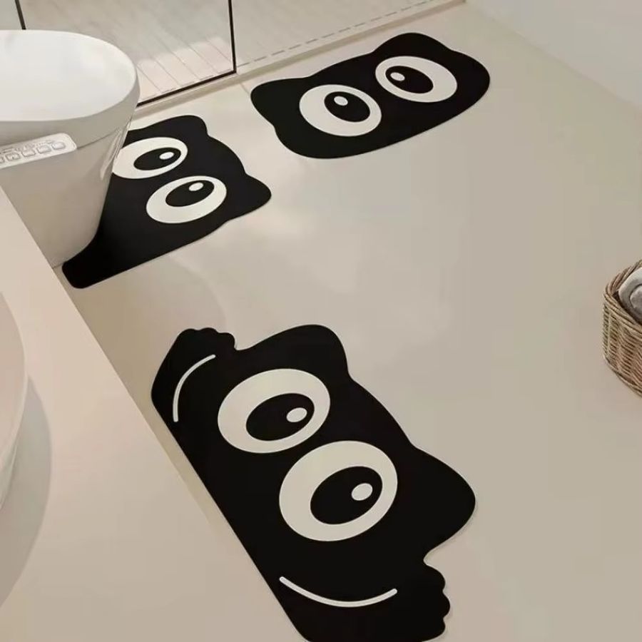 VIKAMA 3-teiliges rutschfestes Badematten-Set mit Katzenklauen-Design inklusive U-förmiger Toilettenmatte für Badewanne und Dusche - Bild 3