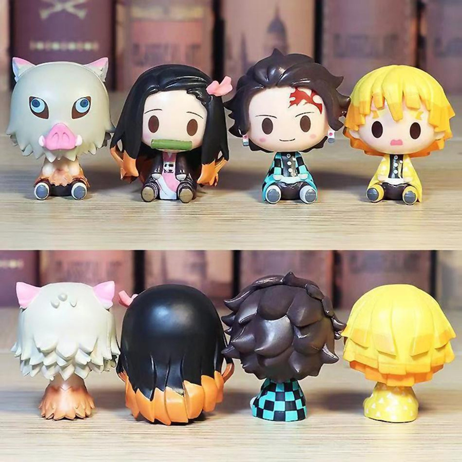 Yiran toy 1 Demon Slayer Kimetsu no Yaiba Mini-Figur 4-teiliges Set - Bild 4