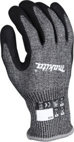 Makita Schnittfeste Arbeitshandschuhe P-84735 in Schwarz und Grau, Größe XL, mit Nitrilbeschichtung und Schnittfestigkeit F/7 - Bild 2
