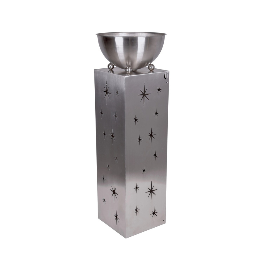 DELUKE Sternensäule MANN Dekoration mit LED aus Edelstahl in Silber, H x B x T: 76 x 25,5 x 25,5 cm - Bild 2