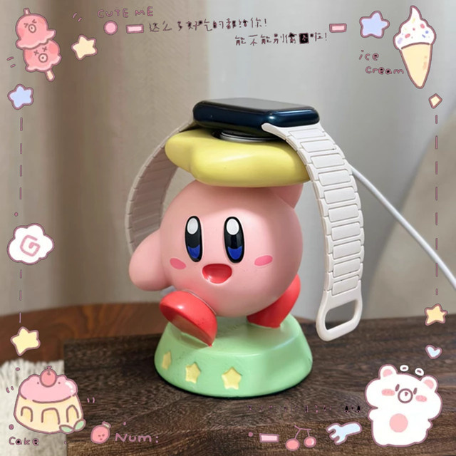 Bandai Kirby Cartoon Apple Watch Ladeständer Dekorative Figur in Multicolour - Bild 1