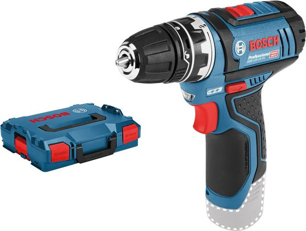 Bosch Professional Akku-Bohrschrauber GSR 12V-15 FC Solo mit L-Boxx, 12V, 30 Nm, 2 Geschwindigkeiten, Blau/Schwarz