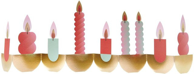 Rico Design Paper Poetry Zickzack-Karte Kerzen rot, Breite: 16 cm, Höhe: 65 cm - Bild 1