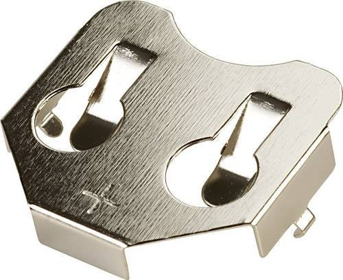 TRU COMPONENTS BC2002 Batterieclip in Silber für CR2016, CR2020, CR2025 und CR2032 mit Federkontakt - Bild 1
