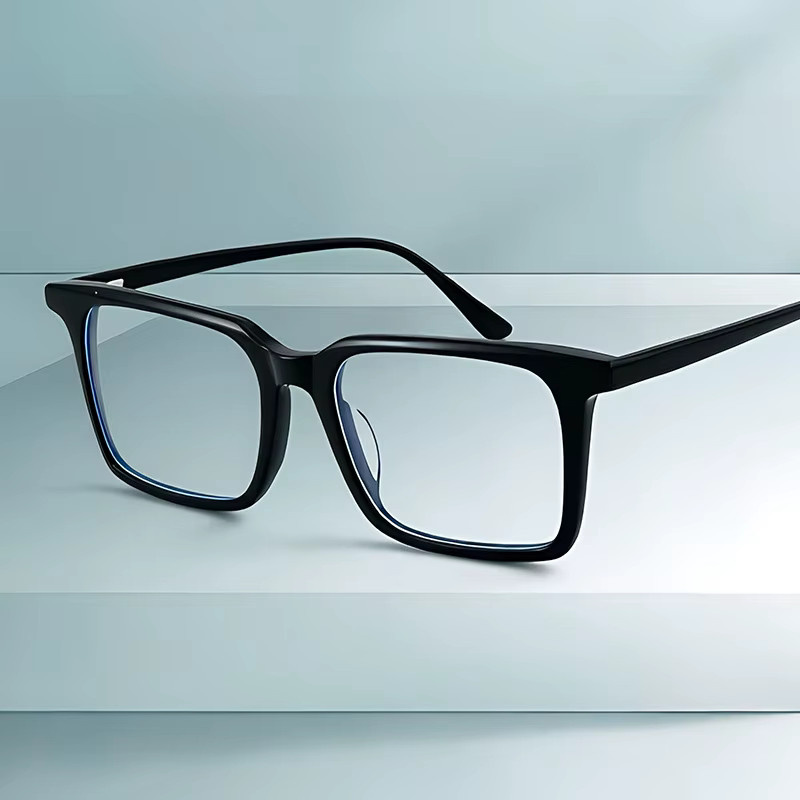 Moojolo Lesebrille, rechteckig, Herren, Vollrand, Kunststoff, schwarz - Bild 2