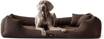 Tierlando MORITZ VIP Hundebett Hundesofa braun mit abnehmbarem Bezug und erhöhter Kante, B/T/H: 130 x 100 x 25 cm - Bild 1