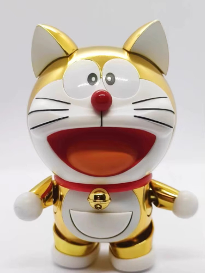 Robot Soul Limited Edition Doraemon Dingdang Roboter Katze Anime Figur vergoldet - Bild 5