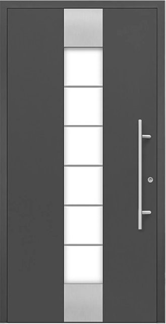 Aluminium-Haustür Splendoor Moderno M310 Premium in Anthrazit Metallic mit Glaseinsatz, B: 110 cm, H: 210 cm, DIN Links - Bild 1