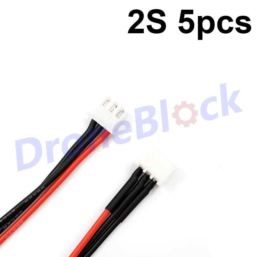 XTORI 5er Set LiPo Batterie Balancer Kabel mit JST-XH Stecker, 22AWG Silikonkabel, Länge: 200 mm - Bild 2
