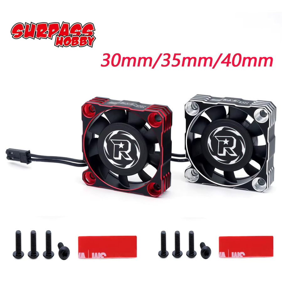 SURPASS Rocket-Rc V3 Metall-Schnellkühlventilator, Rot, 1:10 - Bild 5