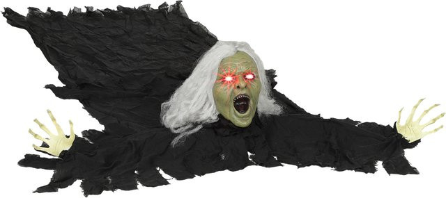 Outsunny Halloween Zombie-Deko in Lebensgröße mit LED-Lichtern und Soundfunktion, Farbe: Multicolour, Höhe: 183 cm - Bild 1