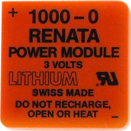 Renata Powermodul 1000-0 Spezial-Batterie Lithium-Knopfzelle 3V 950 mAh orange - Bild 1