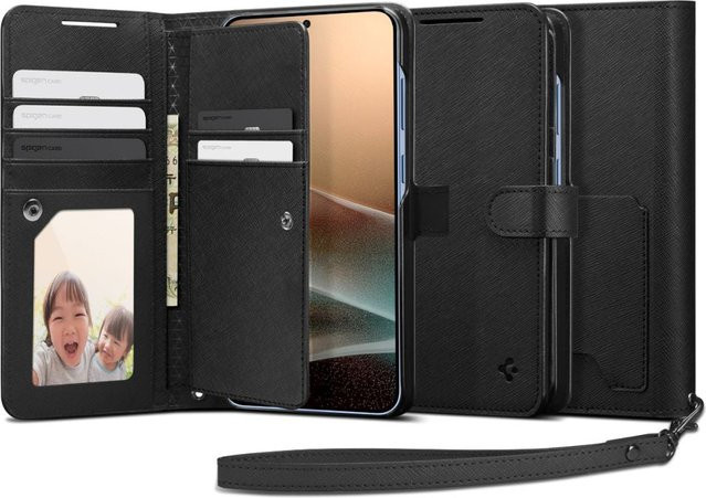 Spigen Wallet S Hülle für Samsung Galaxy S25+ S936 in Schwarz - Bild 1