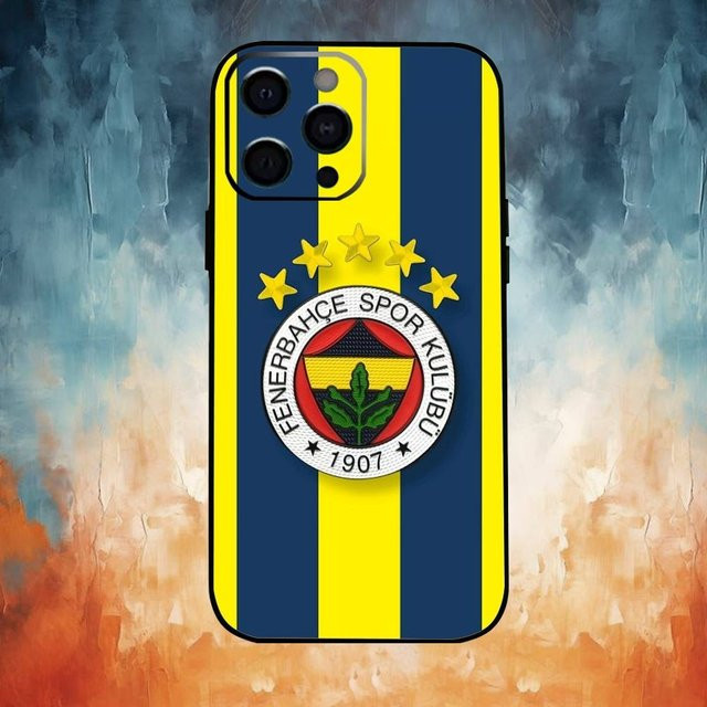 Fenerbahce Handyhülle aus weichem Silikon für Apple iPhone 17, 16, 15, 14, 13, 12, 11 (Plus, Pro, Max, XS) in Schwarz und Multicolour - Bild 1