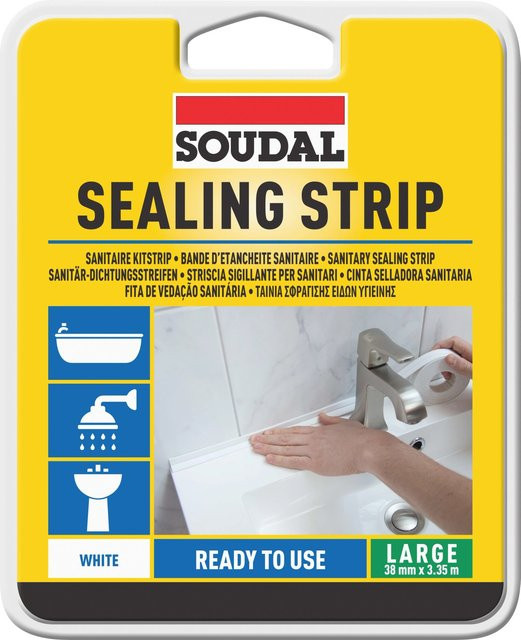 Soudal Sanitär-Dichtungsstreifen Weiß B/H: 140 x 170 mm - Bild 1