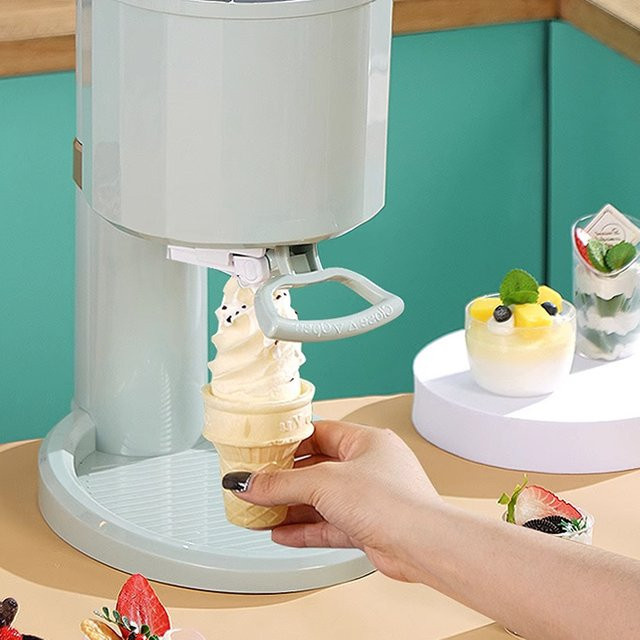 Vollautomatische Mini-Eismaschine von LZHZXY in Grau für selbstgemachtes Eis zu Hause - Bild 1